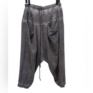 RIA DUNN lost found  Harem Pants Elastic Waist Drop Pant  Sz:S